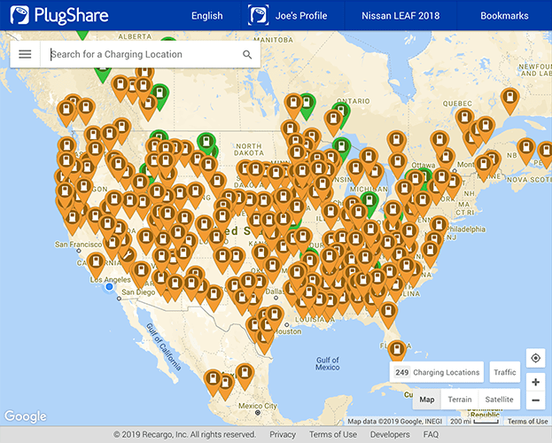 PlugShare App Map